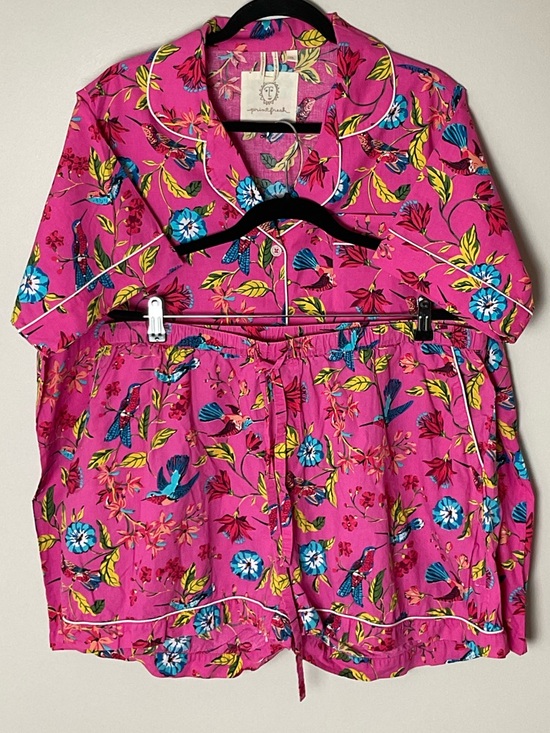Printfresh Other - Printfresh Hot Pink Floral Bird Short Pajama Set 1X